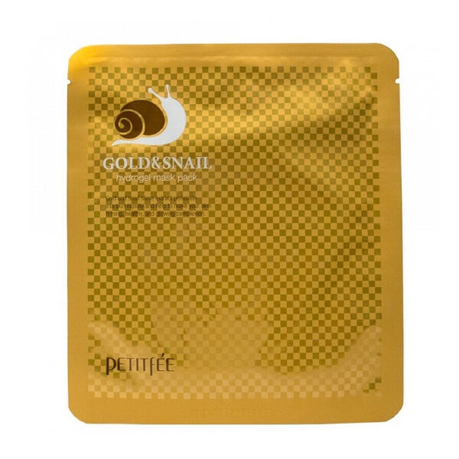 Hydrogel gezichtsmasker met goud en slak, 30 g , Petitfee