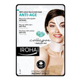 Textiel gezichtsmasker met antiverouderingseffect, 30 ml, Iroha
