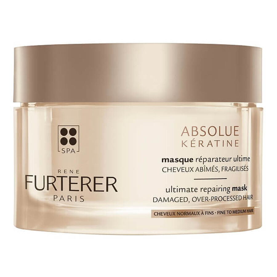 Masque régénérant pour cheveux à structure normale-fine Absolue Keratine, 200 ml, Rene Furterer