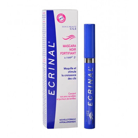 Mascara en soie qui sépare parfaitement les cils, Ecrinal noir, 7 ml, Asepta