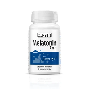 Melatonina 3 mg, 30 cápsulas vegetales, Zenyth