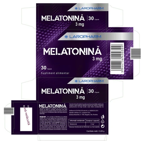 Melatonin 3 mg, 30 Kapseln, Laropharm