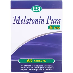 Melatonine Puur, 5 mg, 60 tabletten, EsiSpa