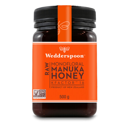 KFactor 16 RAW Manuka Honing, 500g, Wedderspoon