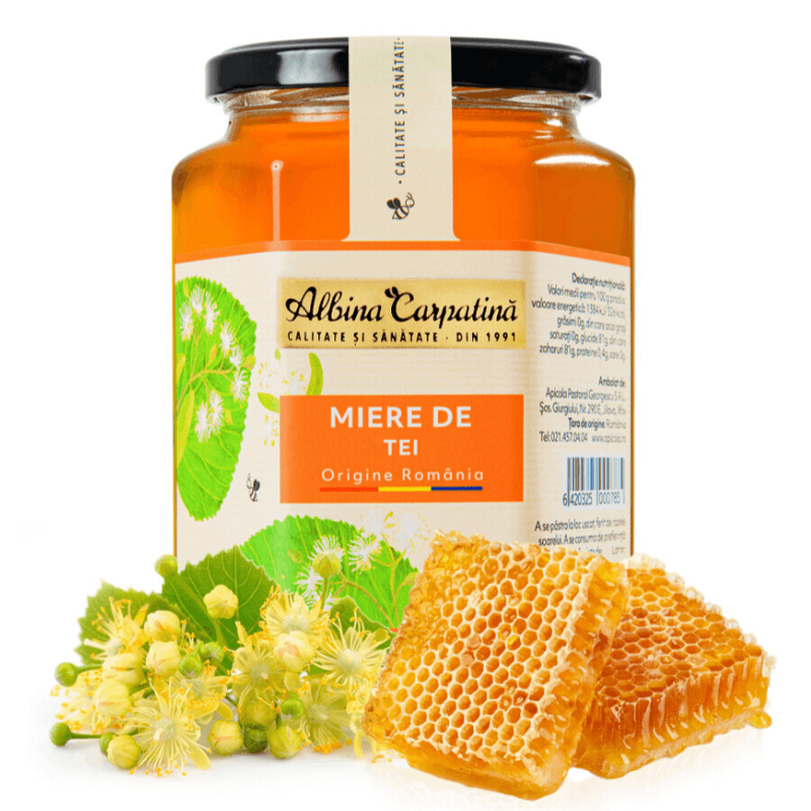 Albina Carpathian lime honey, 1 kg, Apicola Pastoral