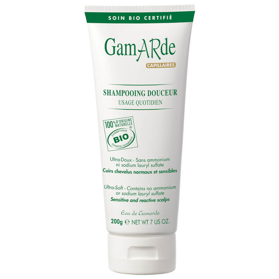 Biologische natuurlijke zachte shampoo voor dagelijks gebruik, 200 g, Gamarde