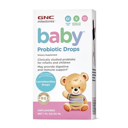 Milestones Baby Lactobacillus Gocce, 30 ml, GNC