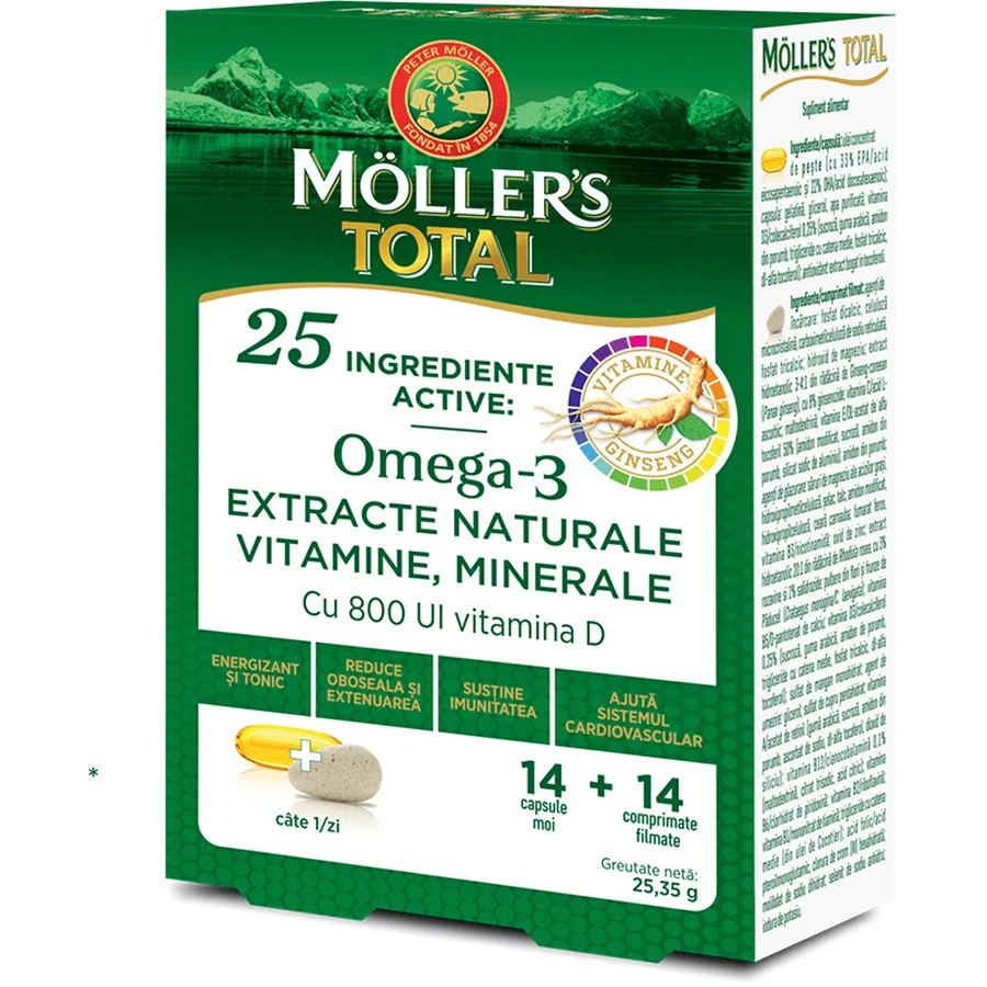 Mollers Totaal, 14 capsules + 14 tabletten, Mollers