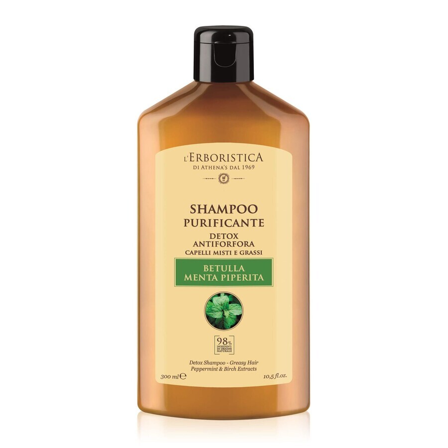 Shampooing à l'extrait de bouleau et de menthe, 300 ml, L'Erboristica