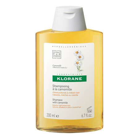 Shampooing à l'extrait de camomille pour cheveux blonds, 200 ml, Klorane