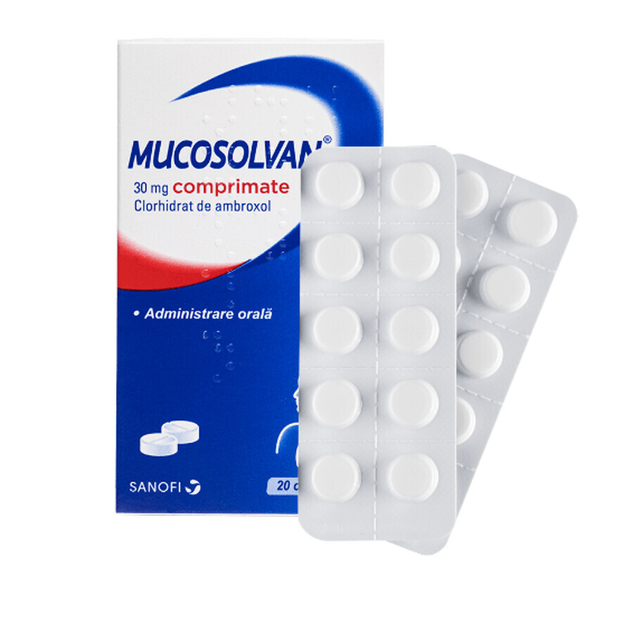 Mucosolvan 30 mg, 20 comprimés, Sanofi