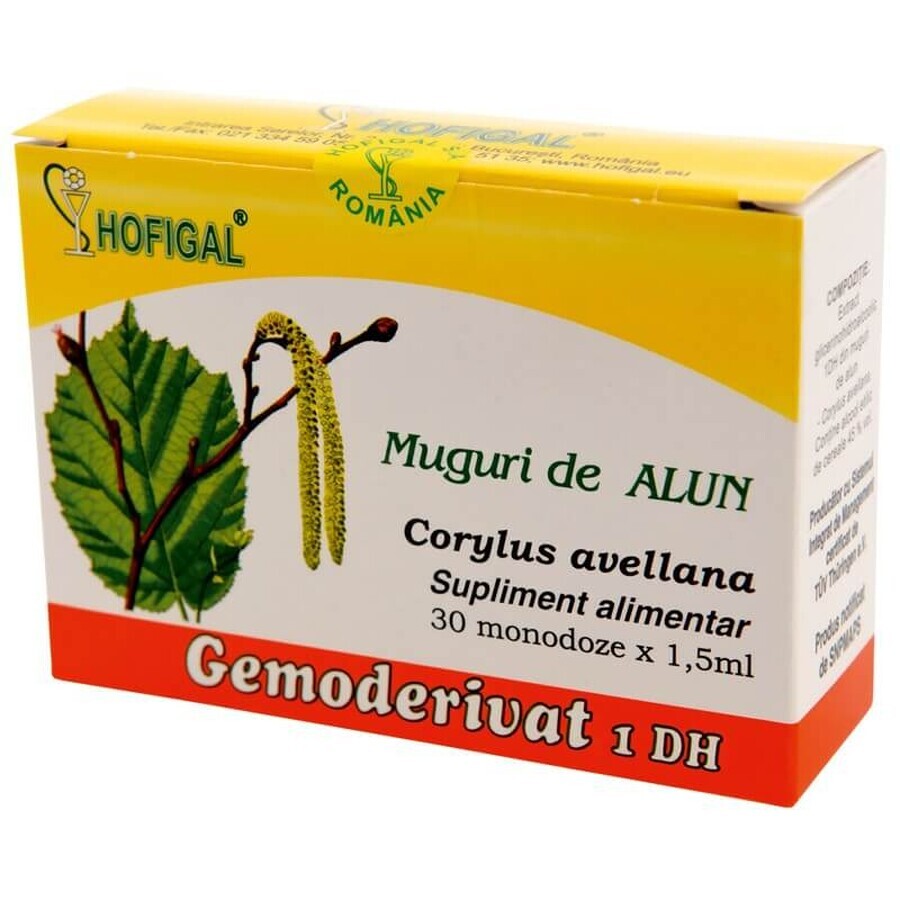 Bourgeon de noisetier Gemoderivat, 30 doses uniques, Hofigal