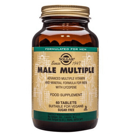 Multivitamin Male Multiple for men, 60 tablets, Solgar