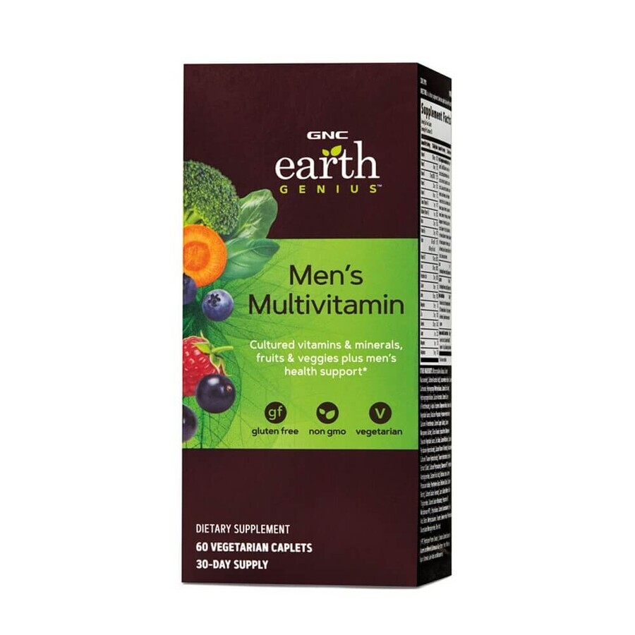 Multivitamine voor mannen Earth Genius 219111, 60 tabletten, GNC
