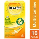 Supradyn Fast Energy, Multivitaminen, 10 zakjes snel oplosbare orodispergeerbare korrels, Bayer