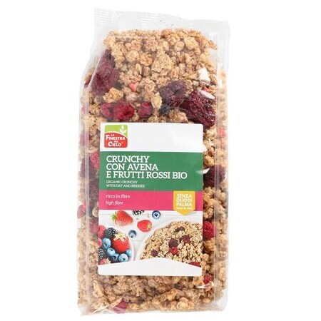 Musli croustillant aux flocons d'avoine et aux fruits rouges, 375 g, La Finestra Sul Cielo