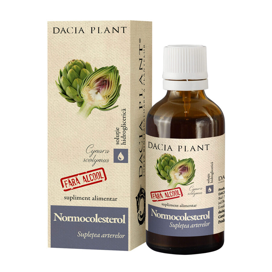 Normocolesterol, alcoholvrije tinctuur, 50 ml, Dacia Plant