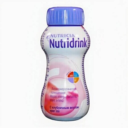 Nutridrink met aardbeiensmaak, 200 ml, Nutricia