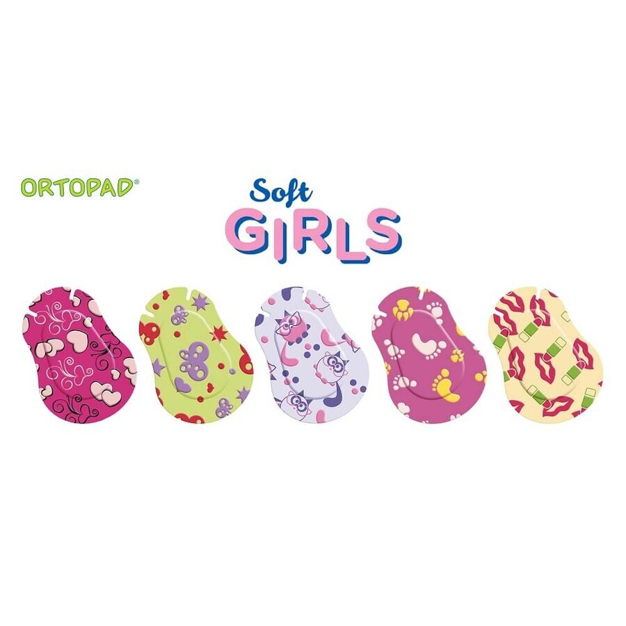 ORTOPAD SOFT Girls Master-Aid Medium, 76x54 mm, 20 pièces, Pietrasanta Pharma