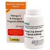 Omega 3 &amp; Omega 6 plantaardig 600mg, 60 capsules, Hofigal