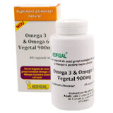 Omega 3 &amp; Omega 6 plantaardig, 900 mg, 40 capsules, Hofigal