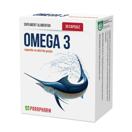 Omega 3 mit Fischöl, 500mg, 30 Kapseln, Parapharm