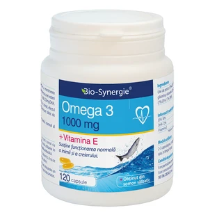 Omega-3-Lachsöl + Vitamin E, 120 Kapseln, Bio Synergie