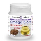 Omega 3-6-9 lijnzaadolie 500 mg en vitamine E, 90 capsules, Noblesse