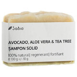 Șampon natural solid cu avocado, aloe vera și tea tree, 130 g, Sabio