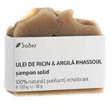 Natuurlijke vaste shampoo met ricinusolie en rhassoul klei, 130 g, Sabio