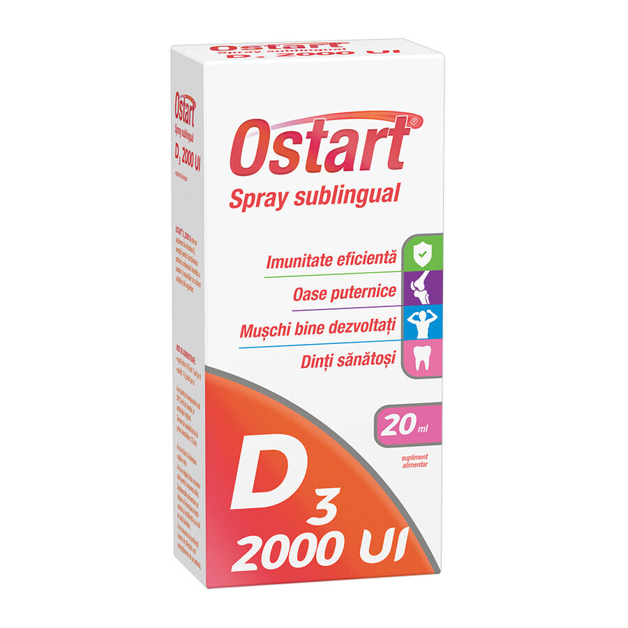 Ostart D3 2000UI, spray sublingual, 20 ml, Fiterman