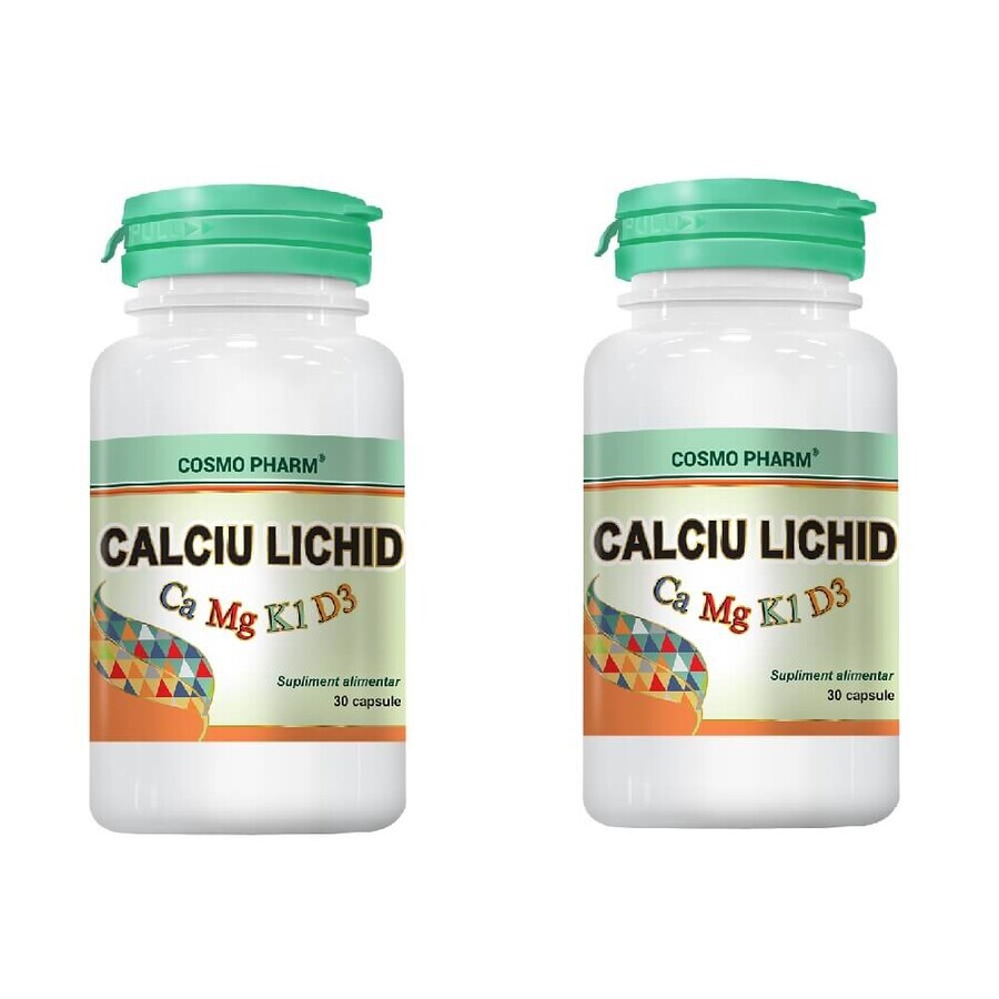 Vloeibaar calcium pakket, 30 capsules (1+1), Cosmopharm
