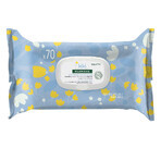 Paquet de lingettes humides apaisantes pour bébé, 70 pièces + 70 pièces, Klorane Baby (50% de réduction sur le deuxième produit)