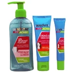 Gerovital Set Stop Akne Schaumgel, 150 ml + Gel Creme Talgkontrolle, 50 ml + Crema ultra-activa, 15 ml, Farmec