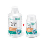 Omega 3 + Vitamine E Pakket, 1000 mg, 90 + 30 capsules, Rotta Natura