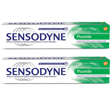 Sensodyne Pack dentifrice au fluor, 100 ml + 100 ml, Gsk