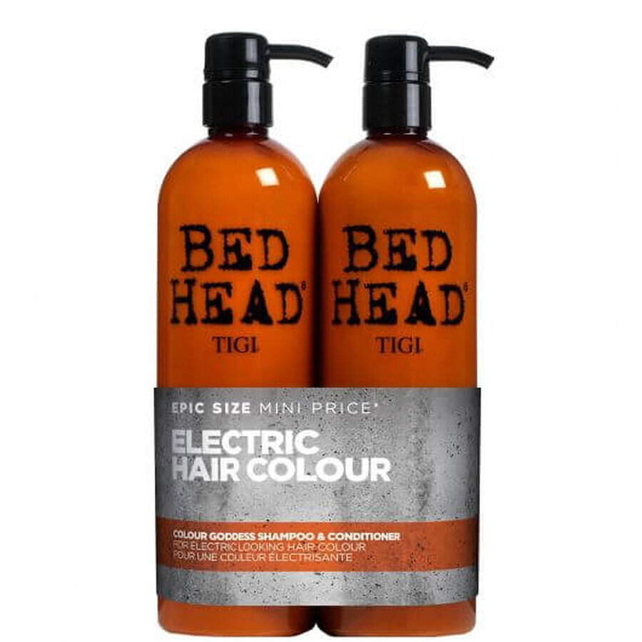 Pakket Shampoo + Conditioner voor gekleurd haar Bed Head Colour Goddess, 750 + 750 ml, Tigi