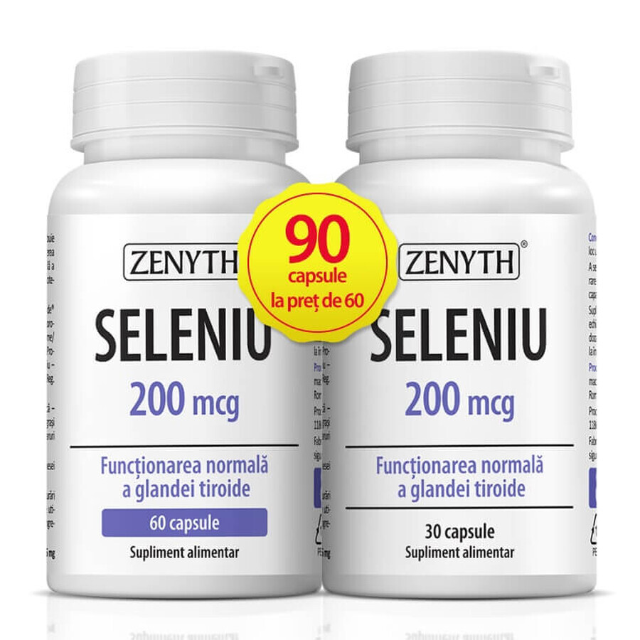 Verpakking Selenium 200 mcg, 60 + 30 capsules, Zenyth