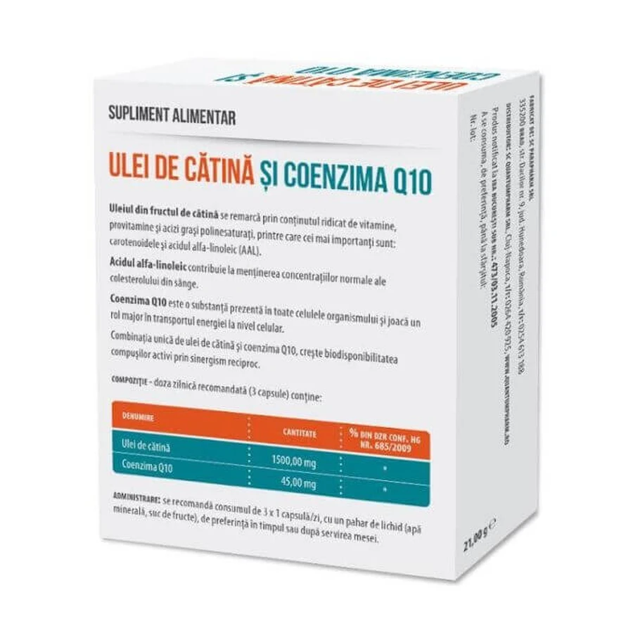 Parapharm Duindoornolie en Co-enzym Q10, 30 capsules, 2+1 set