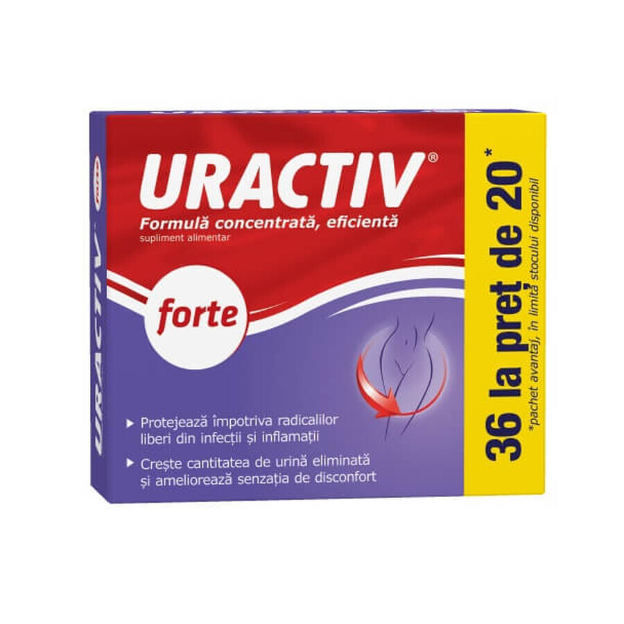 Verpakking Uractiv forte, 20 + 16 capsules, Fiterman Pharma Beoordelingen