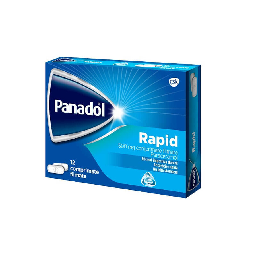 Panadol rapide 500mg, 12 comprimés, Gsk