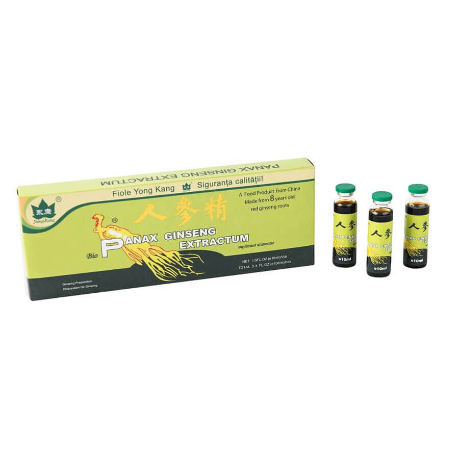 Panax Ginseng extractum, 10 ampoules, Yongkang International China