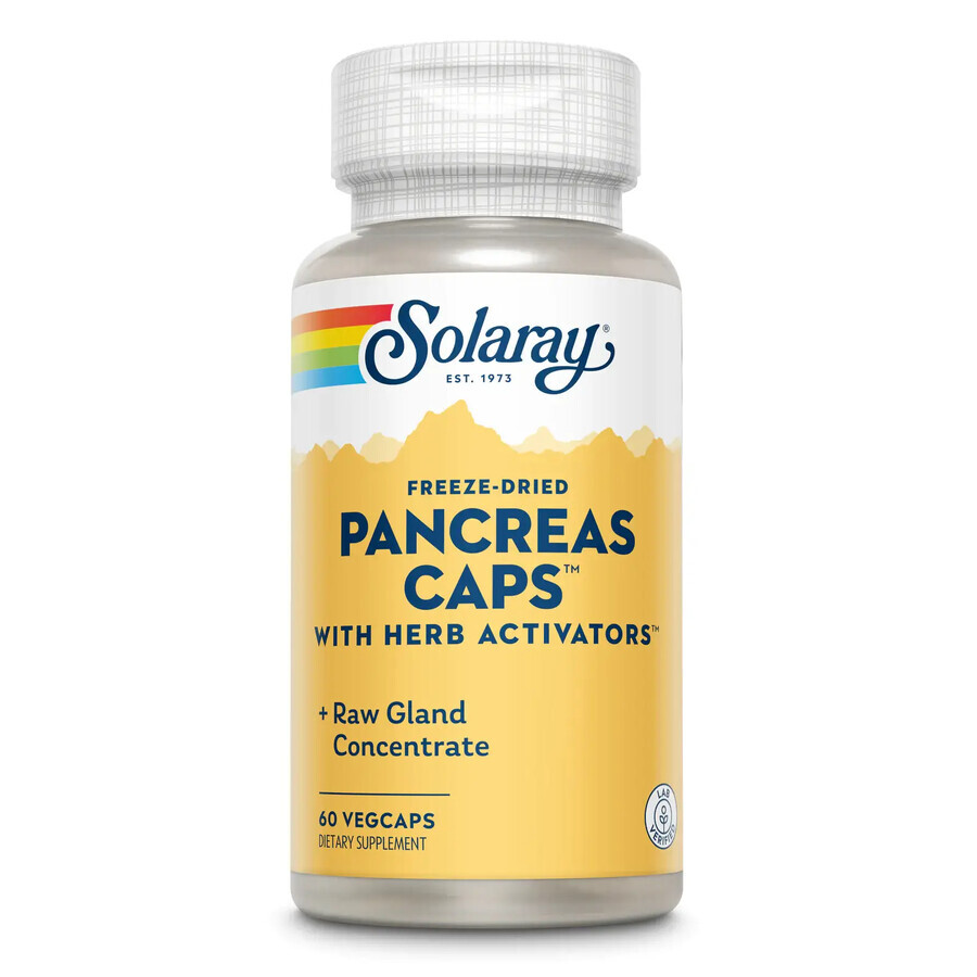 Pancreas Caps Solaray, 60 capsules, Secom