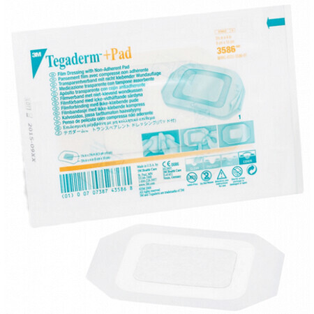 Tegaderm+Pad centraal absorberend kompres, 9x20 cm, 1 stuk, 3M