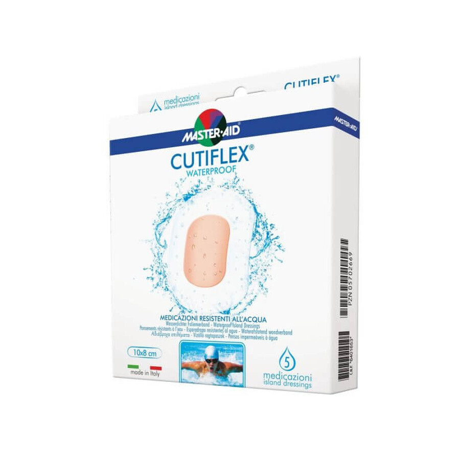 Cutiflex Master-Aid apósito estéril impermeable, 10,5x20 cm, 5 piezas, Pietrasanta Pharma