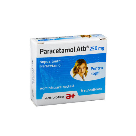 Paracetamolo, 250 mg, 6 supposte, Antibiotice SA 