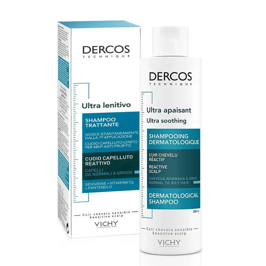 Vichy Dercos Ultra Kalmerende Shampoo voor droog haar, 200 ml