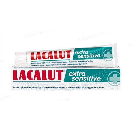 Tandpasta Lacalut extra sensitive, 75 ml, Theiss Natuurwaren