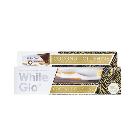 White Glo Kokosolie Glans Whitening Tandpasta, 120 ml, Barros Laboratories