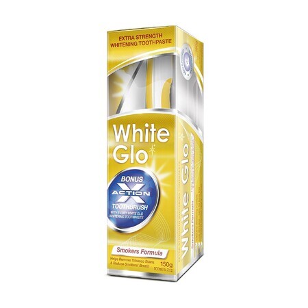 Dentifrice White Glo Smokers Formula, 100 ml, Barros Laboratories